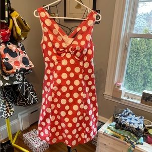BODEN RED POLKA DOT DRESS